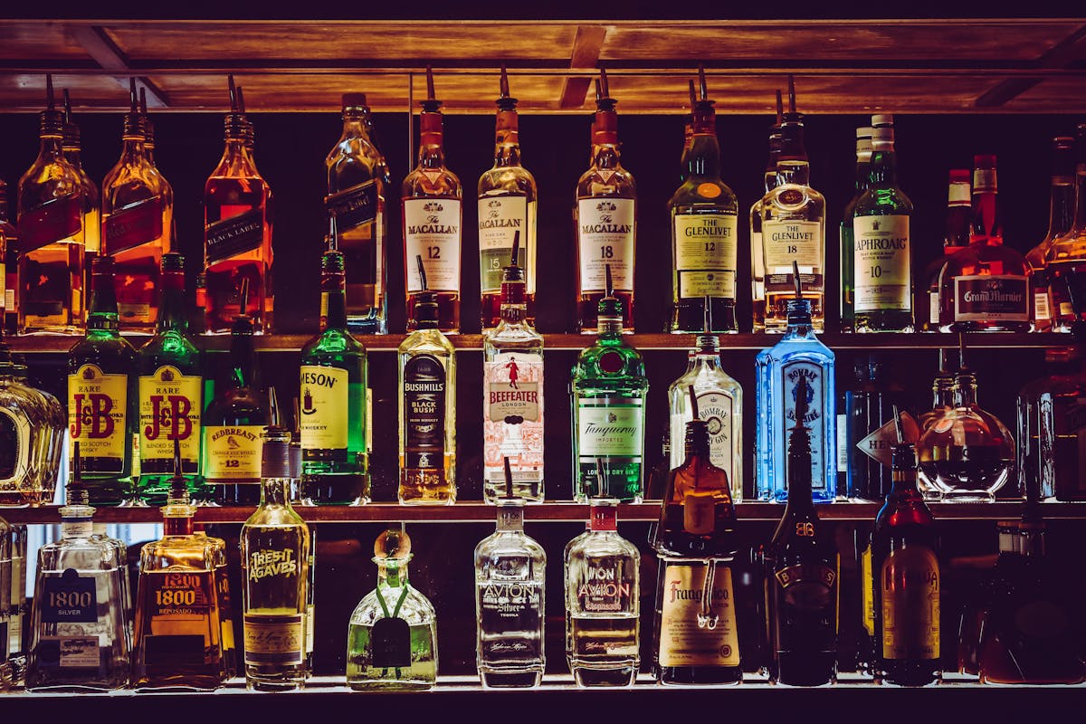Decorative glass bottles and vessels
